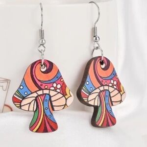 ❤️ FREE Spiral Mushroom Disco Flower Floral Chic Glam Party Modern Hip Earrings